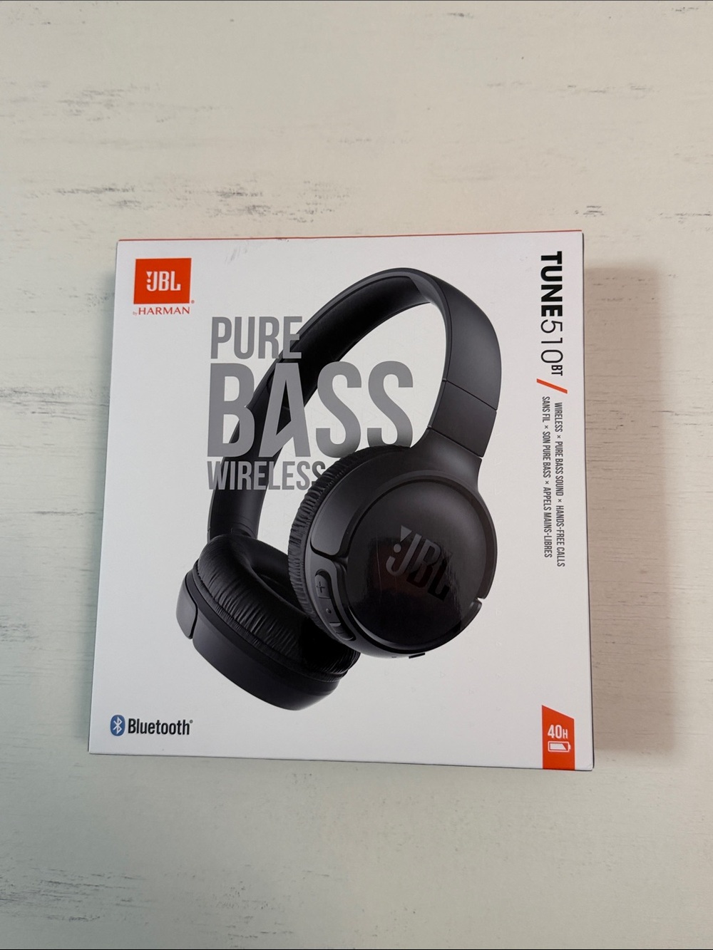 JBL Over-Ear Wireless Headphones - Black